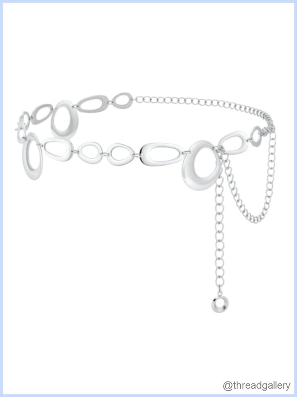 Women's Metal Chain Belt Adjustable Waist Link Belt for Dresses